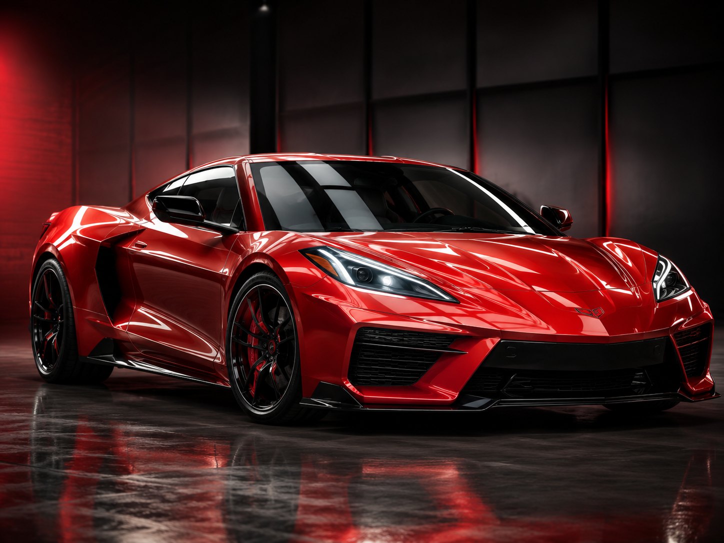 Red automotive paint finish