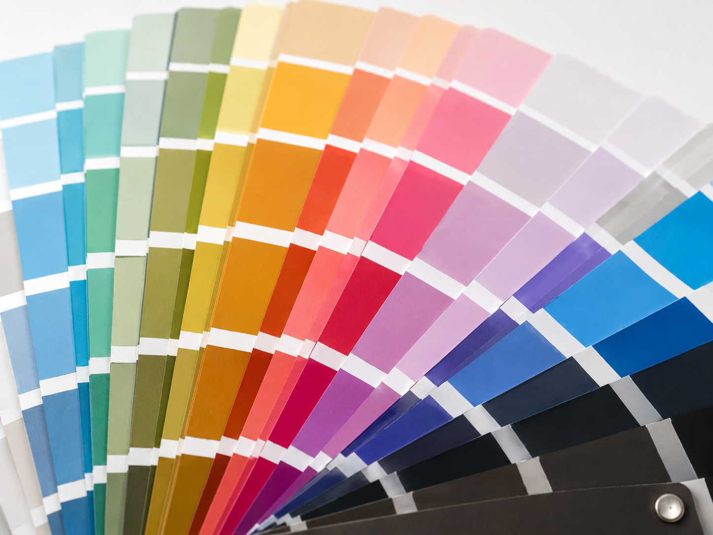 Professional colour palette fan deck